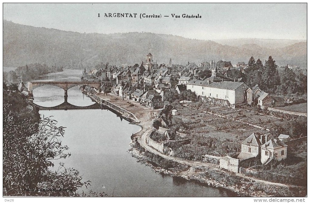 Argentat (Corrèze) - Vue Générale - Carte Colorisée N° 1 Non Circulée - Argentat