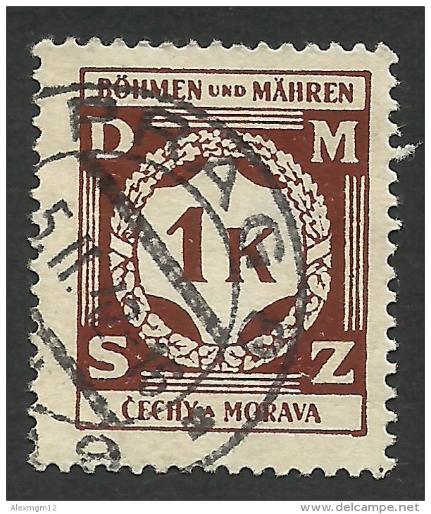 Bohemia & Moravia, 1 K. 1941, Sc # O6, Mi # 6, Used - Used Stamps