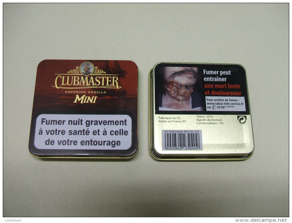 BOITE Métal Vide CLUBMASTER MINI Superior Vanilla (20 Cigares) - Étuis à Cigares