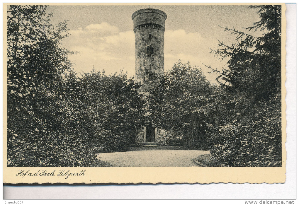 Postkarte CP Hof An Der Saale, Labyrinth, 1934 Gebraucht - Siehe Scan - *) - Hof