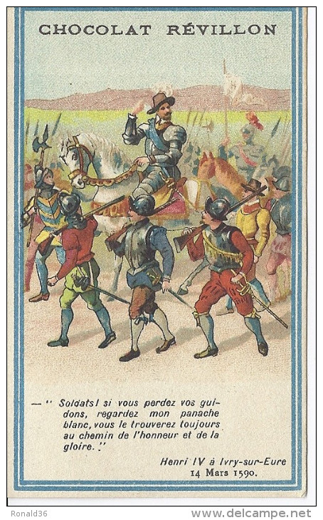 Image / CHOCOLAT MYDIA REVILLON Henri IV à Ivry Sur Eure 14 Mars 1590 ( Soldat Cavalerie ) - Revillon