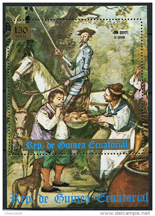 (cl 20 - P21) Guinée Equatoriale ** Ref. Michel Bloc N° 164 - "Don Quichotte" De Cervantes - - Equatorial Guinea