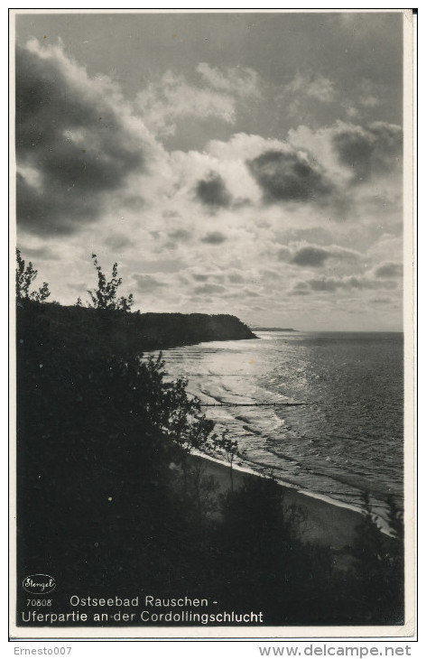 Postkarte CP Ostseebad Rauschen, Uferpartie An Der Cordollingsschlucht, 1938?, Gebraucht - Siehe Scan - *) - Ostpreussen