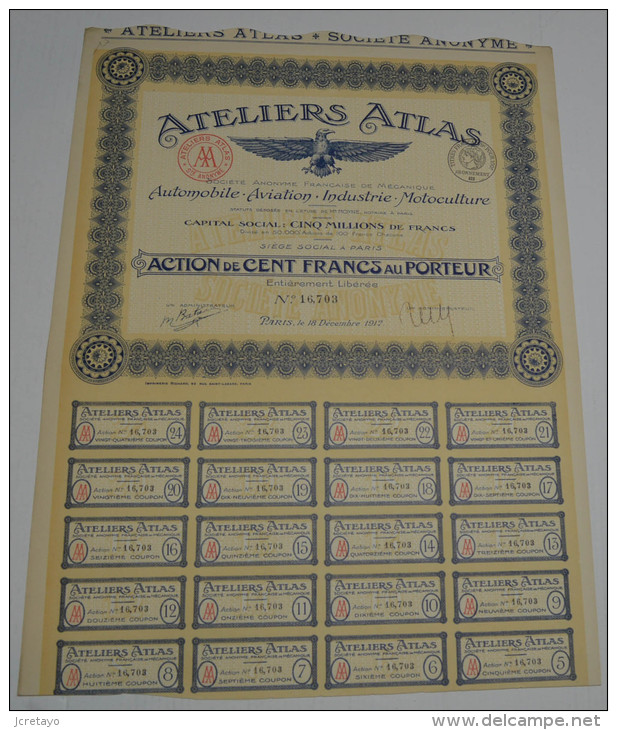 Ateliers Atlas, Automobile, Aviation, Industrie, Motoculture - Automobile