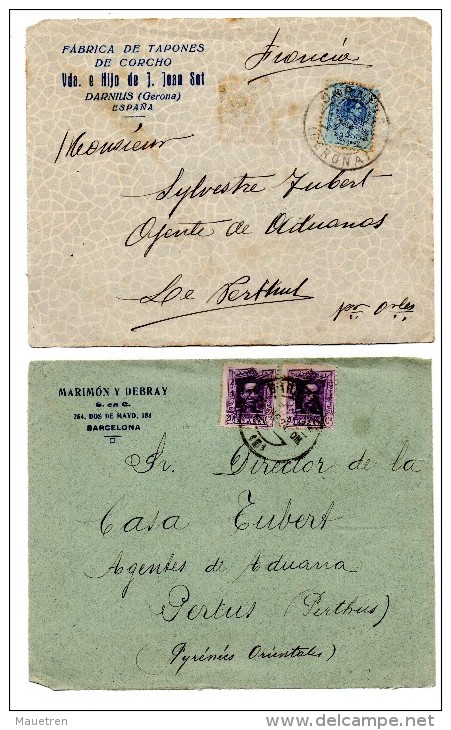 3 ENVELOPPES ESPAGNE - 1850-1931