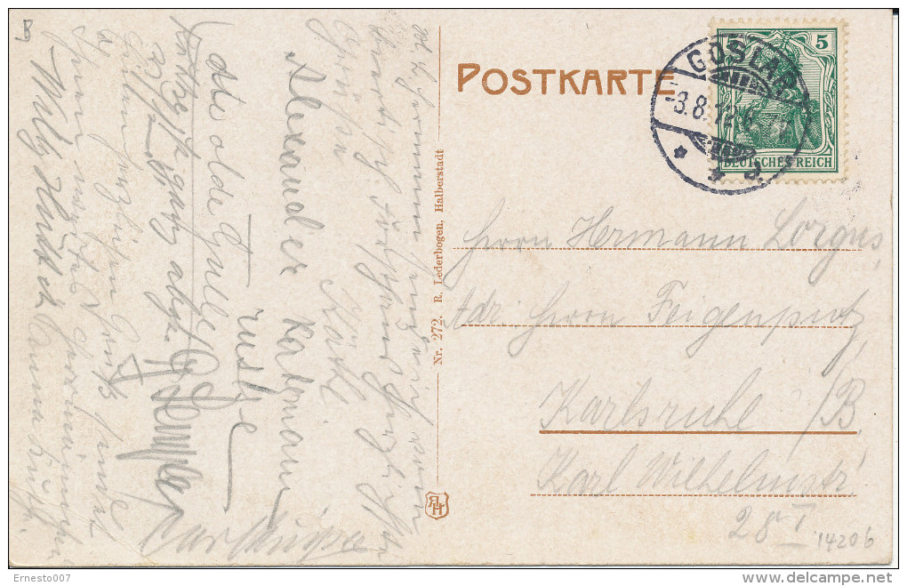 Postkarte CP Okertal Rabowklippe, 1912, Gebraucht - Siehe Scan - *) - Bad Grund