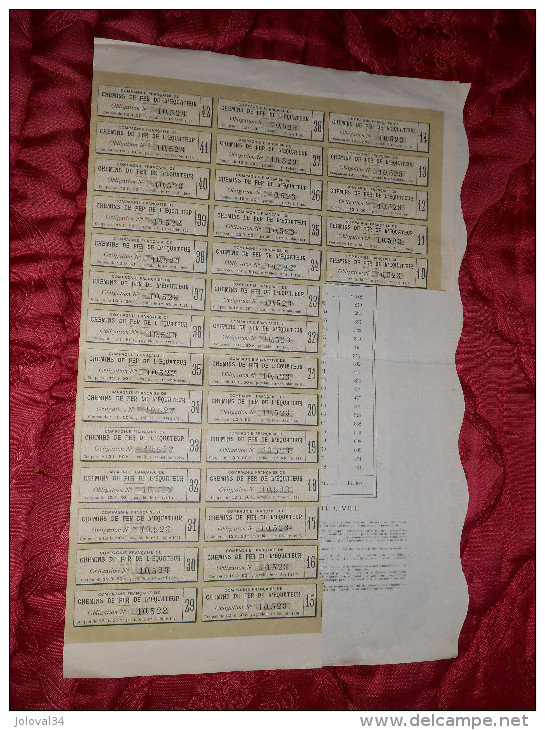 Obligation De 500 Francs Compagnie Française De CHEMINS De FER De L´ EQUATEUR Avec Coupons - Paris 1909 - Chemin De Fer & Tramway