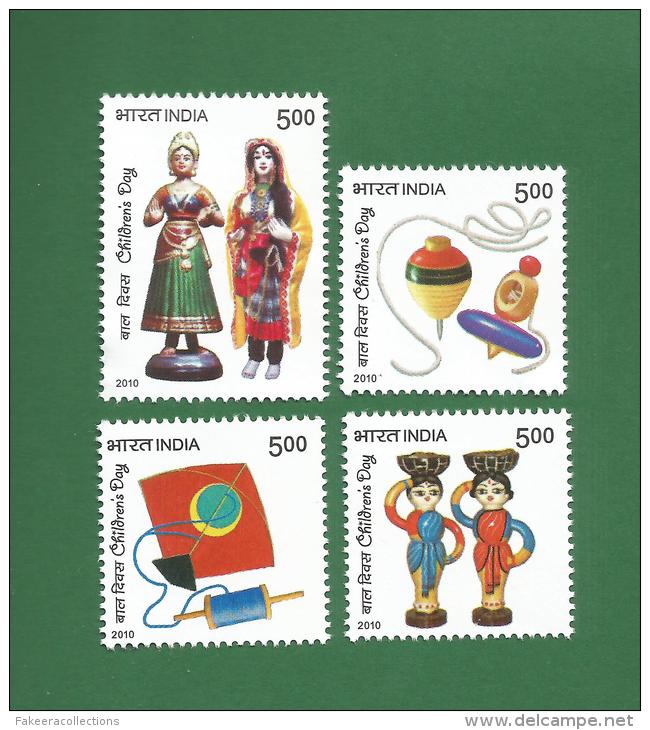 INDIA 2010 - CHILDREN´S DAY - 4v MNH ** - INDE Children Dolls Toys Kites S.G 2760-63 - As Scan - Poupées