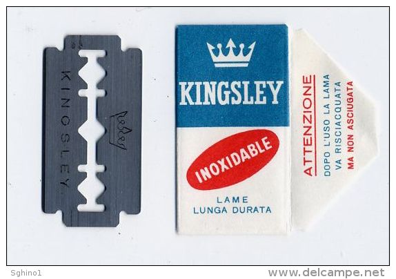 LAMETTA DA BARBA "KINGSLEY" Lamette Hojas-hoja Afeitar Razor Blades-blade Rasierklingen Lames-lame Rasoir - Scheermesjes