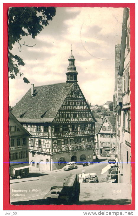 161307 / Backnang / Württemberg - RATHAUS , PHOTO AGFA, SANELLA , CAR , - USED 1959 Germany Deutschland Allemagne German - Backnang