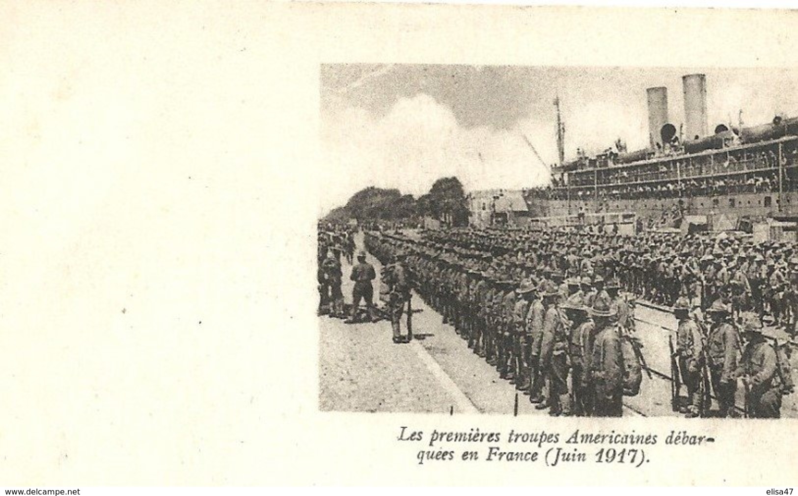 LES  PREMIERES  TROUPES  AMERICAINES  DEBARQUEES  EN  FRANCE   JUIN  1917 - Guerre 1914-18