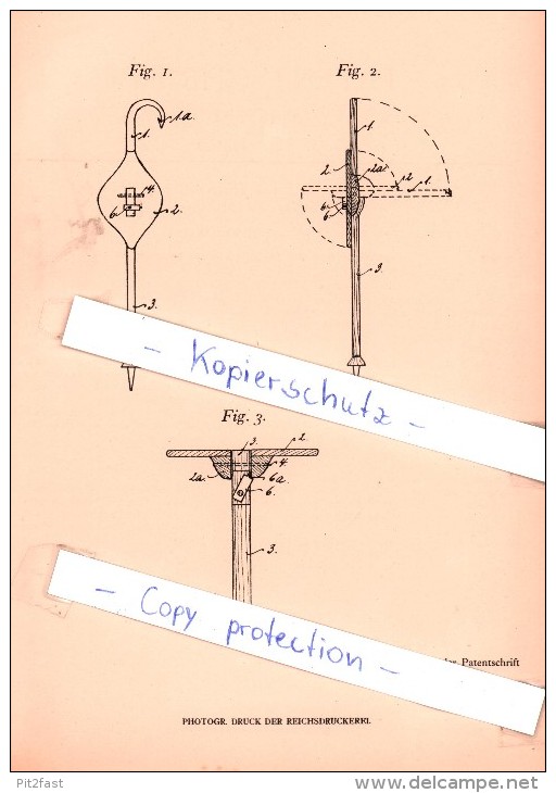 Original Patent - A. Und H. Müller In Witzenhausen , 1905 , Jagdsitzstock Mit Sitzgriff , Jagd !!! - Witzenhausen