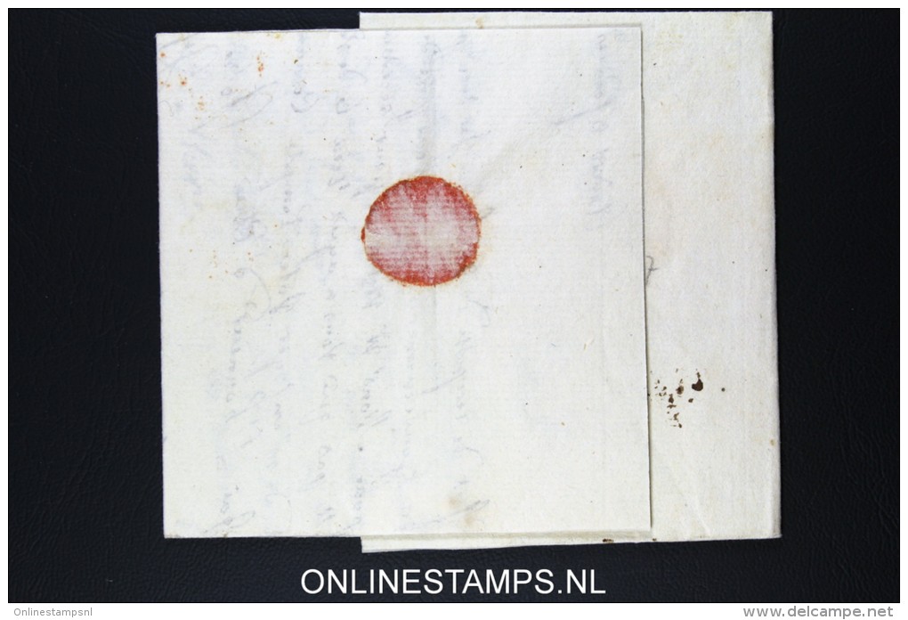 Belgium: Complete Letter From Antwerpen To Amsterdam 1817 Wax Sealed - 1815-1830 (Periodo Holandes)