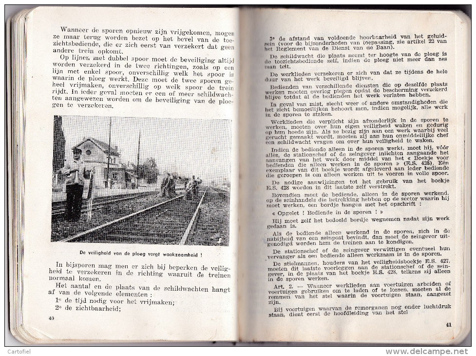 TREINEN-SPOORWEGEN-TRAINS-CHEMIN DE FER-BELGE-HANDLEIDING-ARBEIDSONGEVALLEN-BOEKJE-MET FOTOS-93BLZ-1950-ZIE 6 SCANS-TOP - Autres & Non Classés