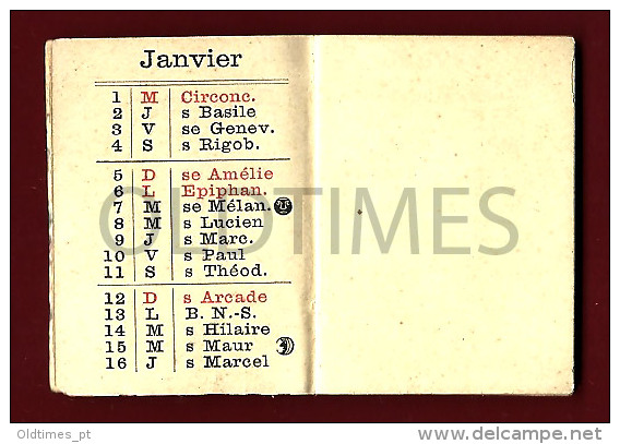 FRANCE - ALMANACH POUR PORTE MONNAIE - 1913 OLD CALENDAR - Petit Format : 1901-20