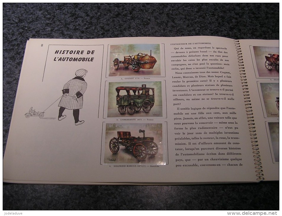 HISTOIRE DE L AUTOMOBILE Chromos Trading Cards Vignette MINERVA Complet Autos Voiture  Collection Auto Peu Courant - Albums & Catalogues