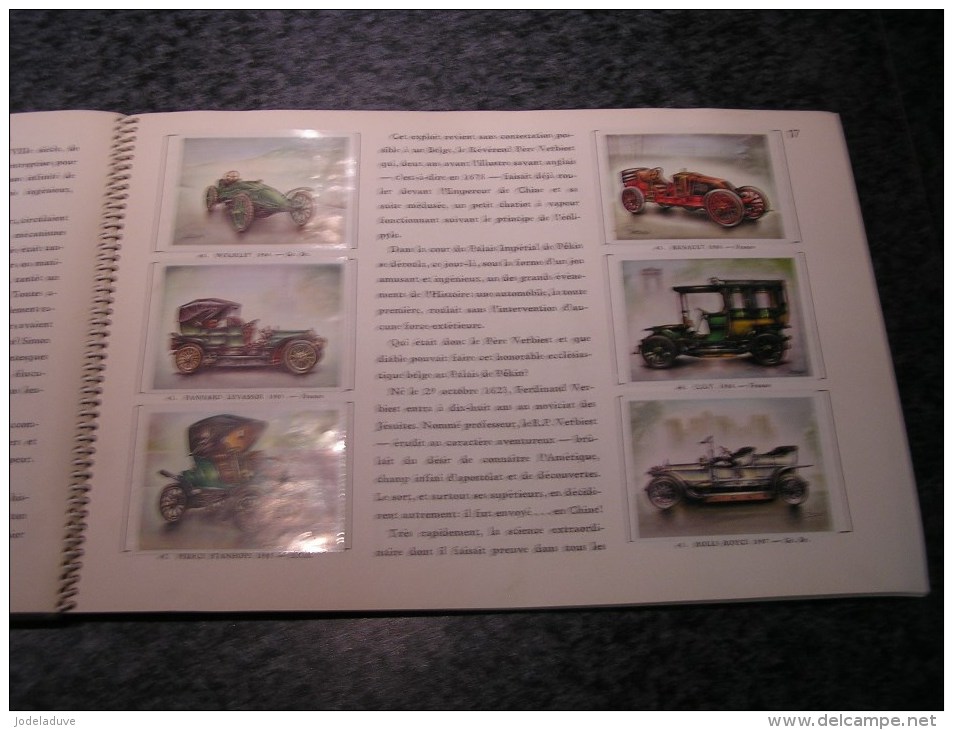 HISTOIRE DE L AUTOMOBILE Chromos Trading cards Vignette MINERVA Complet Autos Voiture  Collection Auto Peu Courant