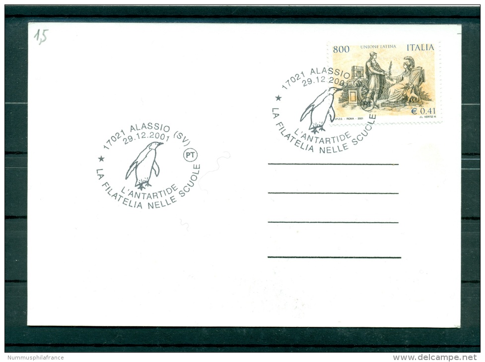 Italie 2001 - Carte Postale "une Meute De Chiens De Traîneau" - Faune Antarctique