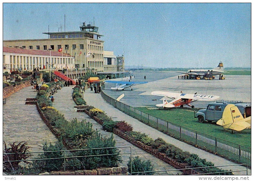 AK FLUGWESEN AERODROME FLUGHAFEN AIRPORT STUTTGART   ALTE POSTKARTE - Aerodrome