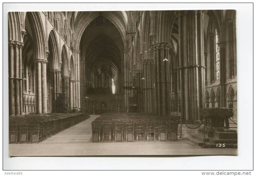 OF6/ Interior Lincoln Cathedral, Real Photo Pc By Melton Bros, The Old Cathedral Store, Exchequergate - Lincoln