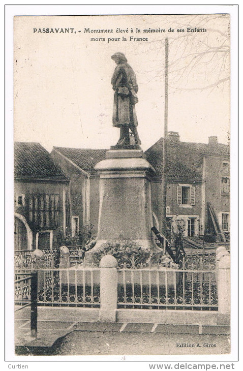 PASSAVANT . 51 . Monument Aux Morts .1924 - Altri & Non Classificati