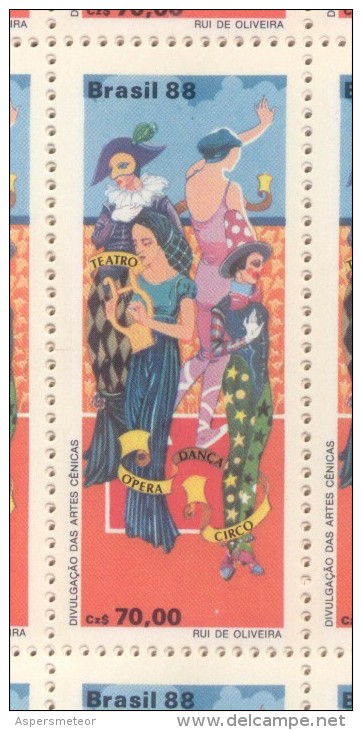 BRESIL BRASIL BRAZIL  YVERT NR. 1903 MNH TBE DIFFUSION DES ARTS SCENIQUES THEATRE DANSE CIRQUE ET OPERA - Theater