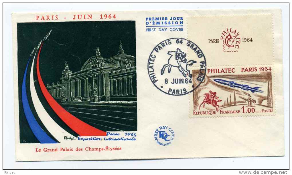 FDC YT N°1422 PHILATEC  PARIS 64  / 8 Juin 1864 - 1960-1969