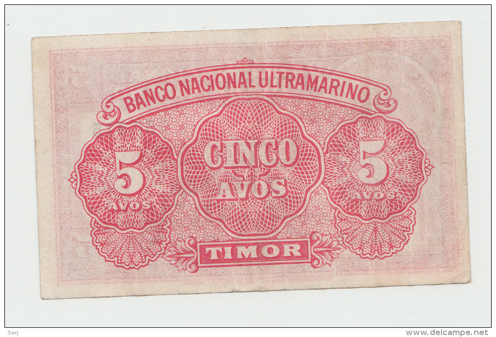 Portugal Timor 5 Avos 1940 AXF Pick 12 - Timor