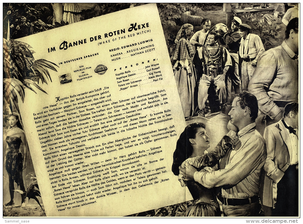 Illustrierte Film-Bühne  -  "Im Banne Der Roten Hexe" -  Mit John Wayne -  Filmprogramm Nr. 869 Von Ca. 1952 - Revistas