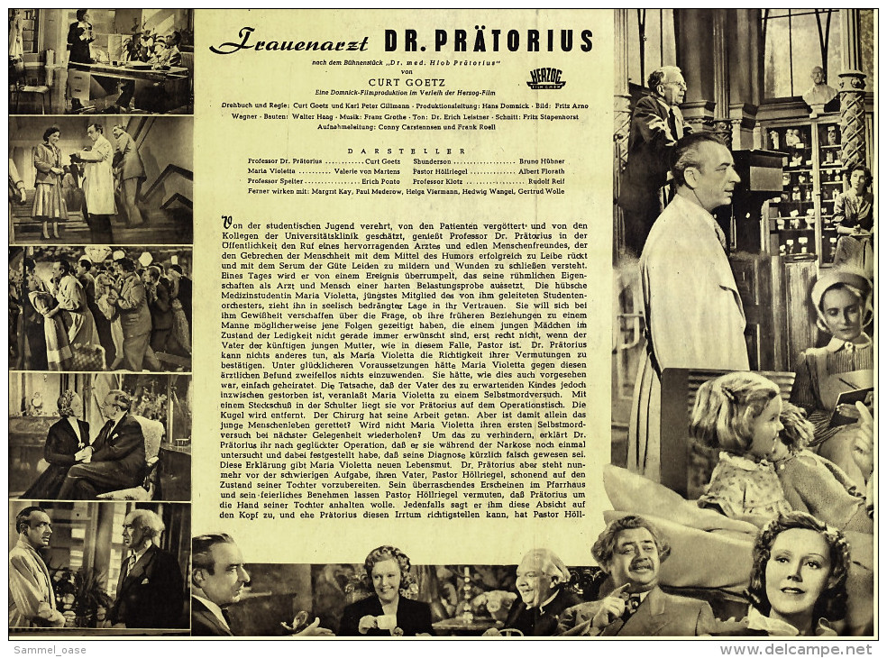 Illustrierte Film-Bühne  -  "Frauenarzt Dr. Prätorius" -  Mit Curt Goetz  -  Filmprogramm Nr. 575 Von Ca. 1950 - Revistas