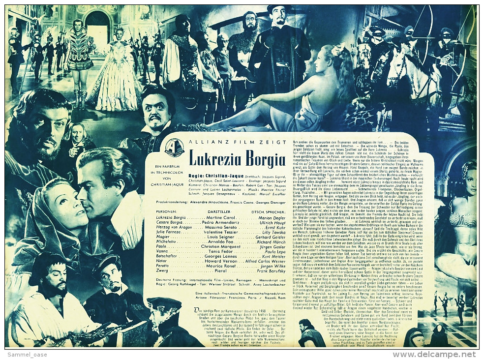 Illustrierte Film-Bühne  -  "Lukrezia Borgia" -  Mit Martine Carol  -  Filmprogramm Nr. 2163 Von Ca. 1953 - Revistas