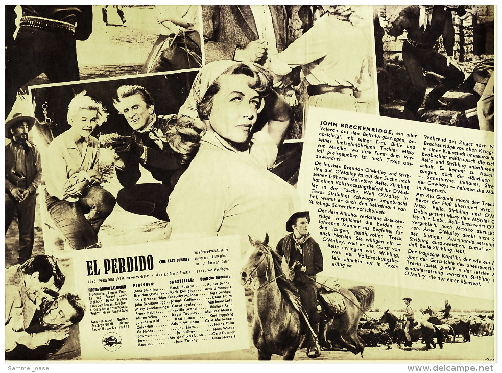 Illustrierte Film-Bühne  -  "El Perdido" -  Mit Rock Hudson , Kirk Douglas -  Filmprogramm Nr. 5909 Von Ca. 1961 - Magazines