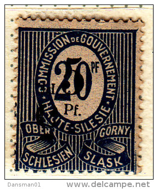 Upper Silesia 1920 Pf Ovpt Fi10 Type Ia/Ia Inverted/double Mint Hinged Signed Haertel - Sonstige & Ohne Zuordnung