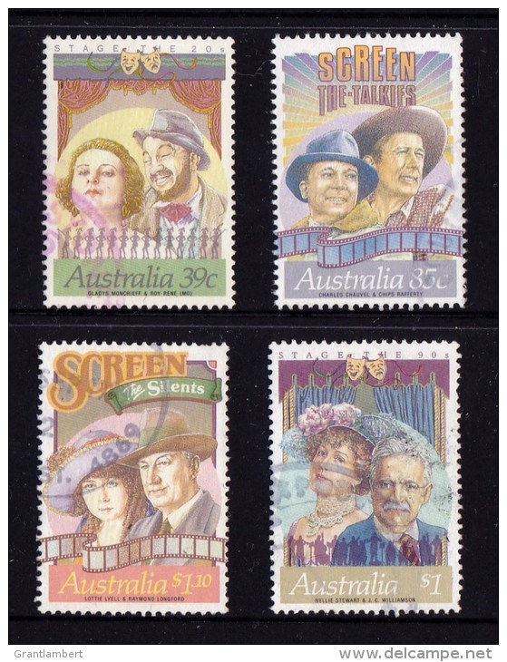 Australia 1989 Stage &amp; Screen Set Of 4 Used - - - Used Stamps