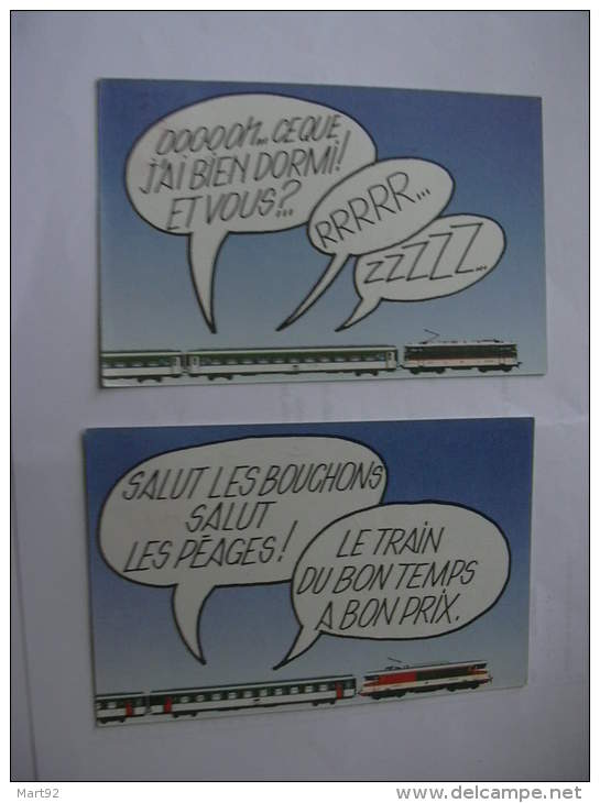 5 CP PUBLICITE SNCF TGV - Sonstige & Ohne Zuordnung