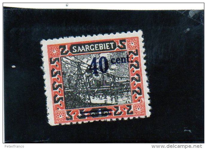 B - 1921 Sarre - Occupazione Francese - Neufs