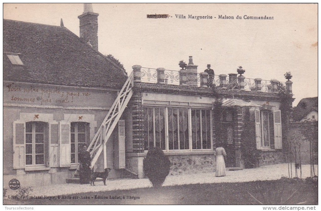 CPA 10 @ RHEGES - Villa Marguerite - Maison Du Commandant En1917 - Guerre 14-18 - Village De 235 Habitants - Autres & Non Classés