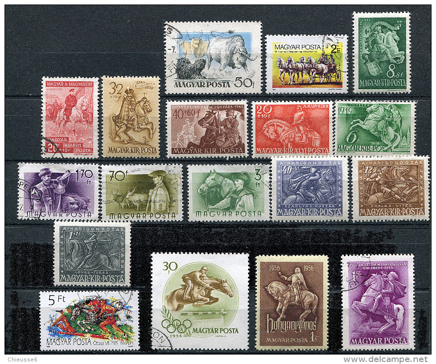 (cl 20 - P38) (lot 1)  Hongrie **, * , Ob. (ref. Michel Au Dos)- Lot De 18 Tbres (chevaux, Bovins, Porcs)  - - Unused Stamps