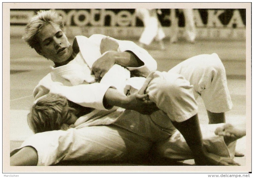 BELGIQUE (1986) : Ingrid Berghmans, Aux Championnats Du Monde De Judo. CARTE 114 DES ARCHIVES DU "SOIR" (2005). - Lutte