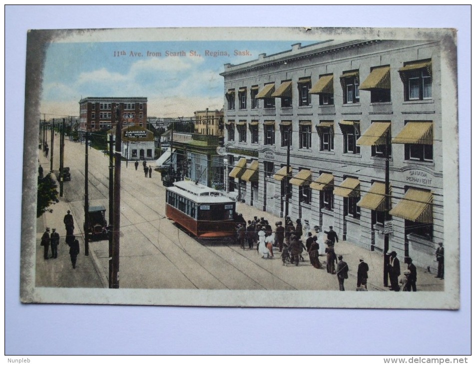 CANADA 11TH AVE. FROM SOUTH STREET REGINA SASKATCHEWAN 1913 - Regina