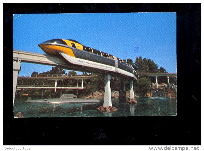 ANAHEIM DISNEYLAND Tomorrowland Sleek Monorail Train 1980 Maglev Alweg Zug Magnetic  Sustentation - Anaheim