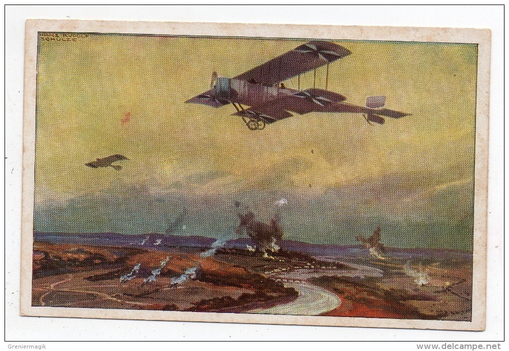 Cpa - Hans Rudolf Schulze - Militärdoppeldecker Auf Erkundungsflug An Der Marne Ww1 - Deutcher Luftflotten Verein - Schulze, Hans Rudolf