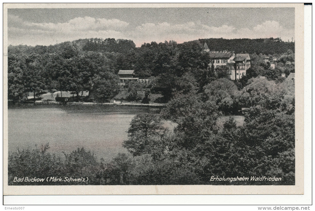 Postkarte CP Deutschland BAD BUCKOW-MÄRK. SCHWEIZ/ERHOLUNGSHEIM WALDFRIEDEN, 1952, Gebraucht - Siehe Scan - *) - Buckow