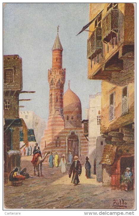 CARTE POSTALE ANCIENNE,EGYPTE En 1900,CAIRO,LE CAIRE,mosquée,chameau - Other & Unclassified