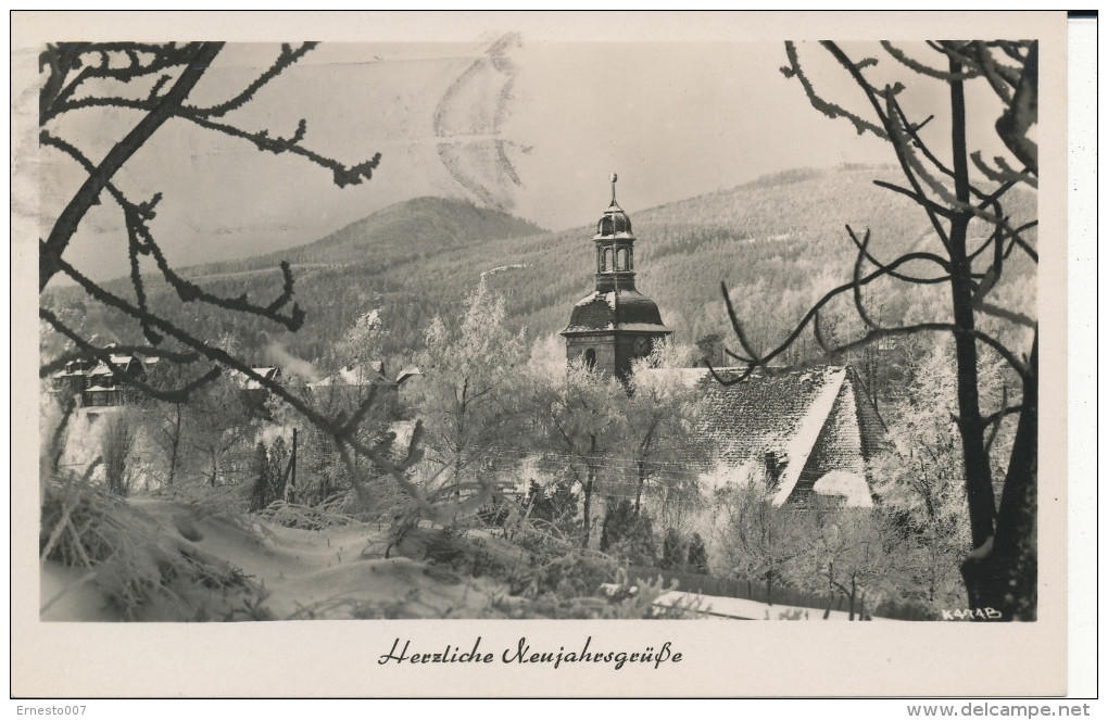 Postkarte CP Deutschland WINTER IM ZITTAUER GEBIRGE/KURORT JONSDORF, 195?, Gebraucht - Siehe Scan - *) - Zittau