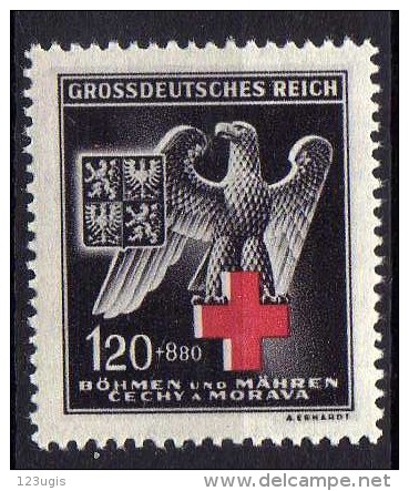 Böhmen Und Mähren 1943 Mi 132 **, Rotes Kreuz [310115XI] - Unused Stamps