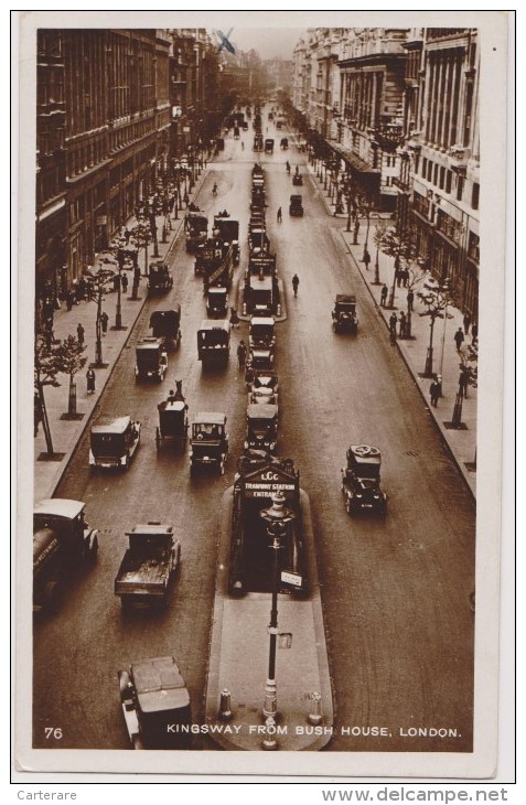 ANGLETERRE,england,KINGSW AY  FROM  BUSH HOUSE,old Car,street,tramway Station Entrance,rare - Otros & Sin Clasificación