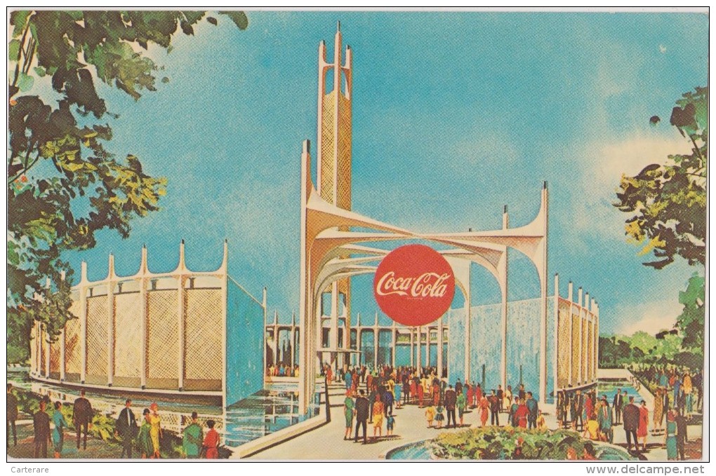 Amérique,états-unis,THE COCA-COLA COMPANY  PAVILION,new York World´s Fair 1964 1965,rare - Autres & Non Classés