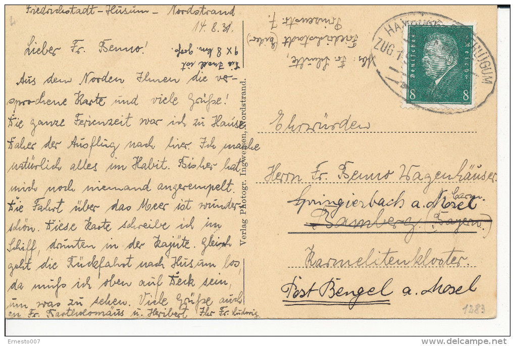 Postkarte CP DEUTSCHLAND INSEL NORDSTRAND, 1931, Gebraucht - Siehe Scan - *) - Nordfriesland