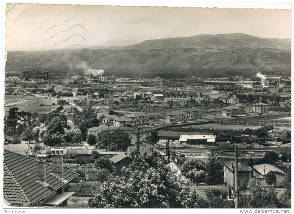 CPSM 38 ROUSSILLON VUE GENERALE DES USINES ET MAISONS DES CONTREMAITRES  1959  Grand Format 15 X 10,5 - Roussillon